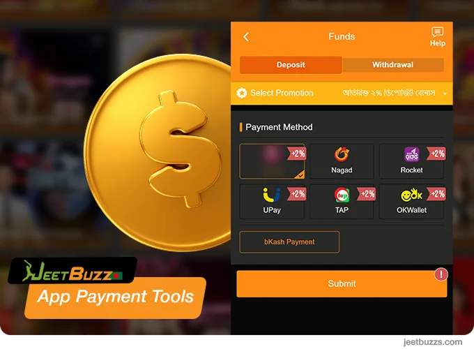 JeetBuzz App Payment Tools