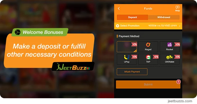 Make a deposit at JeetBuzz999 and start playing