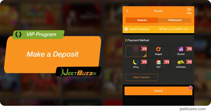 Make a Deposit - JeetBuzz999