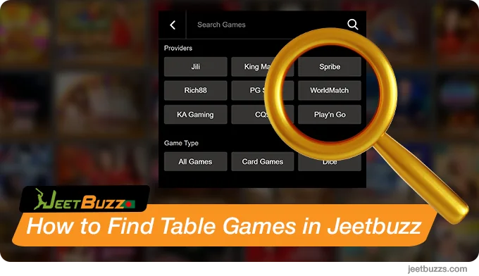 How to Find Table Games at JeetBuzz999 Bangladesh