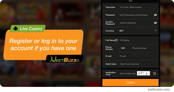 Register or Log In at JeetBuzz999