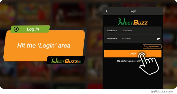 Hit the "Log in" button to finalize the process of signing in at JeetBuzz999