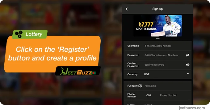 Log in or register at JeetBuzz999 to start playing casino games