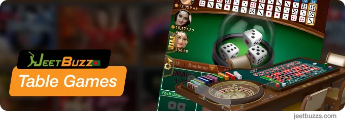 Try more than 150 table games at JeetBuzz999 Casino