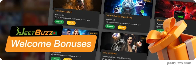 Welcome Bonuses at JeetBuzz999 Bangladesh